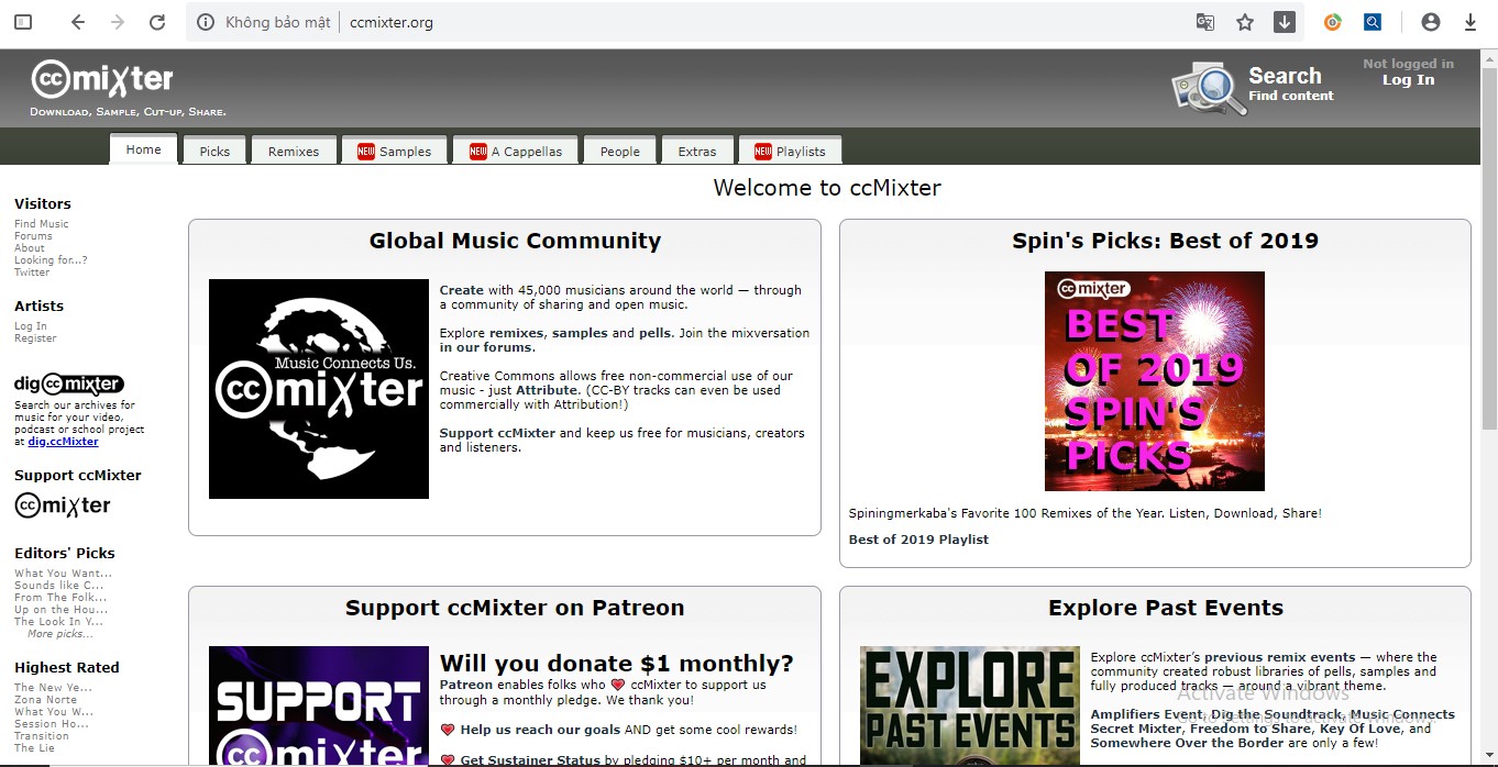 ccMixter – Cộng đồng chia sẻ nhạc hay không bản quyền
