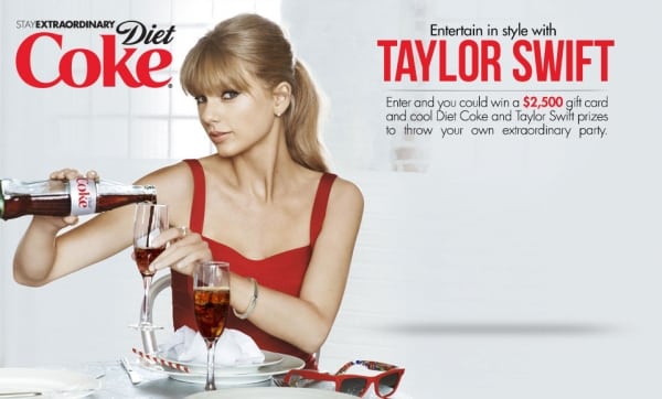 Đại sứ của thương hiệu Coca Cola – Taylor Swift hợp tác với Coca Cola. Ảnh: TinNhac.com