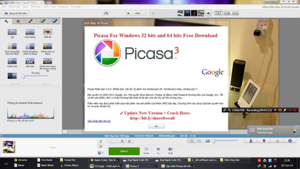 Phần mềm Picasa chỉnh sửa ảnh đẹp lung linh 2019 (Nguồn: Tinh tế) 