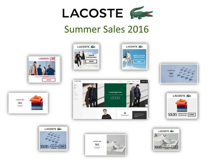 Programmatic advertising là gì? Chiến dịch bán hàng mùa hè vào năm 2016 của Lacoste đã giành được giải đồng quảng cáo lập trình tốt nhất năm do DMA bình chọn (Ảnh: Banner Flow)