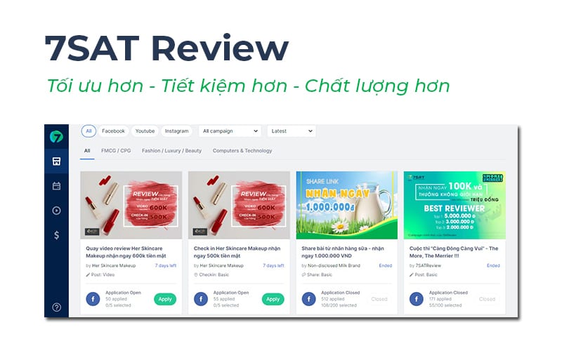 7SAT Review – Dịch vụ quảng cáo qua micro-influencers