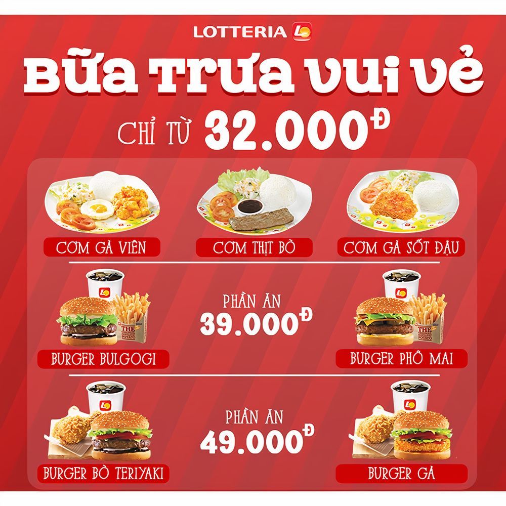 Lotteria đã thêm món cơm vào thực đơn để thích nghi với văn hóa ẩm thực của Việt Nam