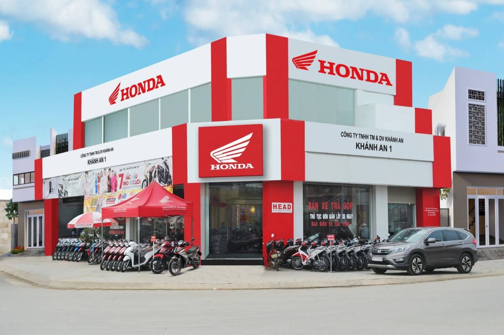 Honda phân bố các cửa hàng trải dài và rộng khắp các khu vực